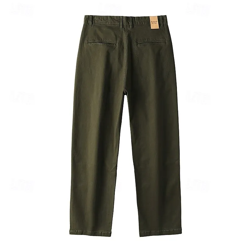 100% Cotton Tapered Carrot Chinos Pants