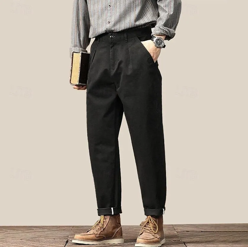 100% Cotton Tapered Carrot Chinos Pants