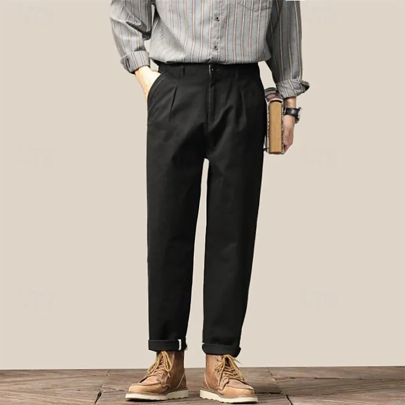 100% Cotton Tapered Carrot Chinos Pants
