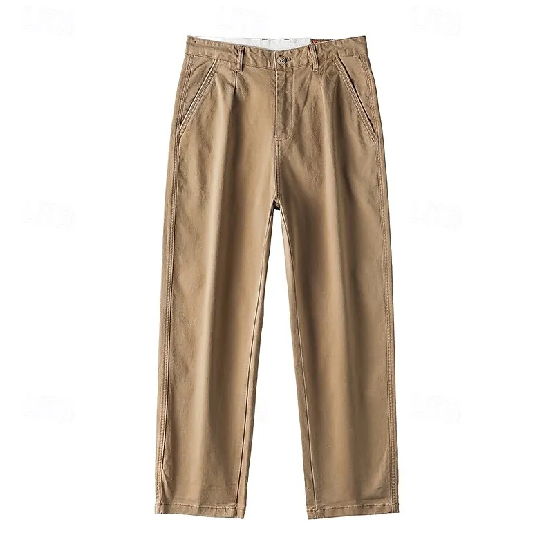 100% Cotton Tapered Carrot Chinos Pants