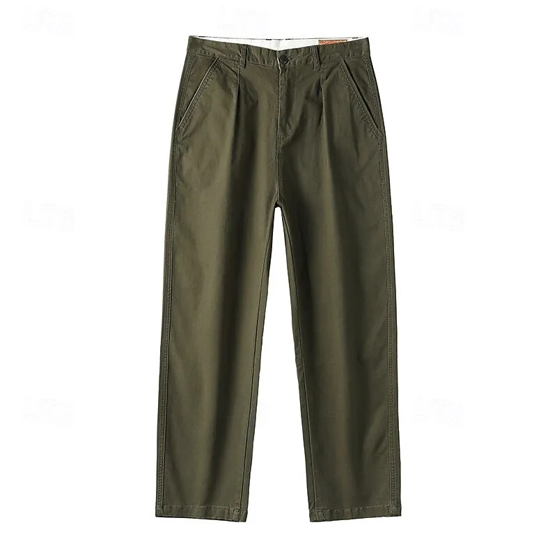 100% Cotton Tapered Carrot Chinos Pants