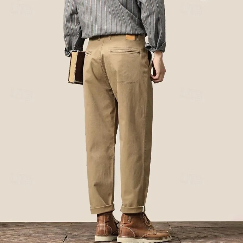 100% Cotton Tapered Carrot Chinos Pants