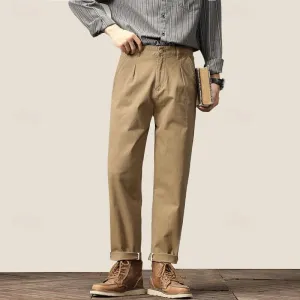 100% Cotton Tapered Carrot Chinos Pants
