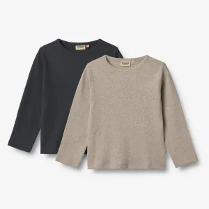 2 Rib T-shirt L/S Milo - navy
