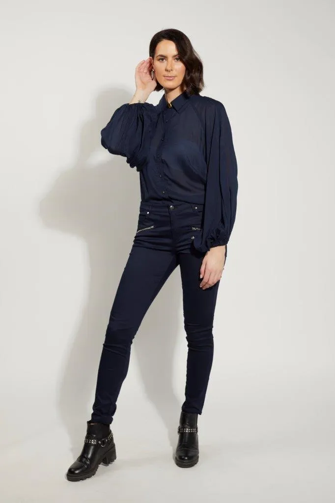 4030 - Roxette Pant - Navy Silver