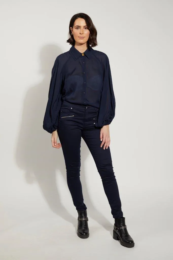 4030 - Roxette Pant - Navy Silver