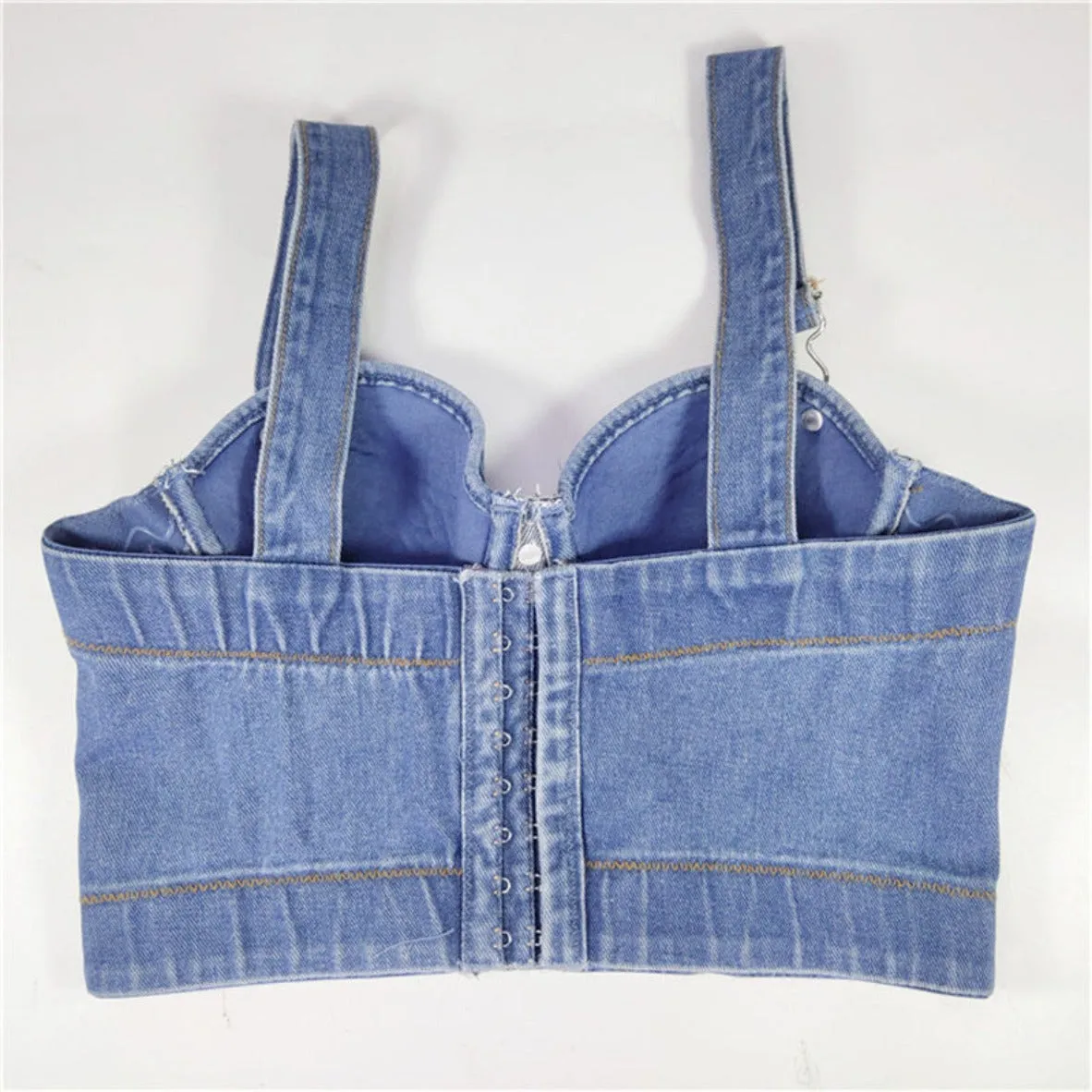 All Denim Cami Corset Top