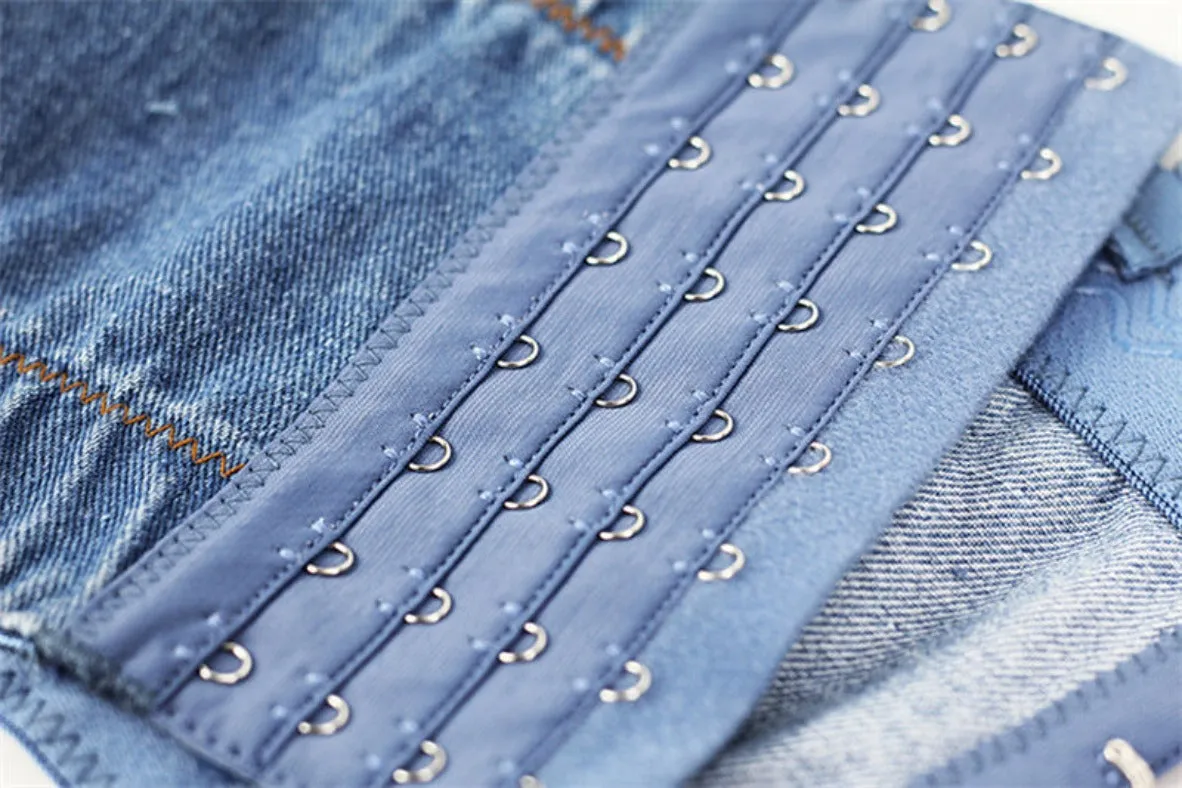All Denim Cami Corset Top