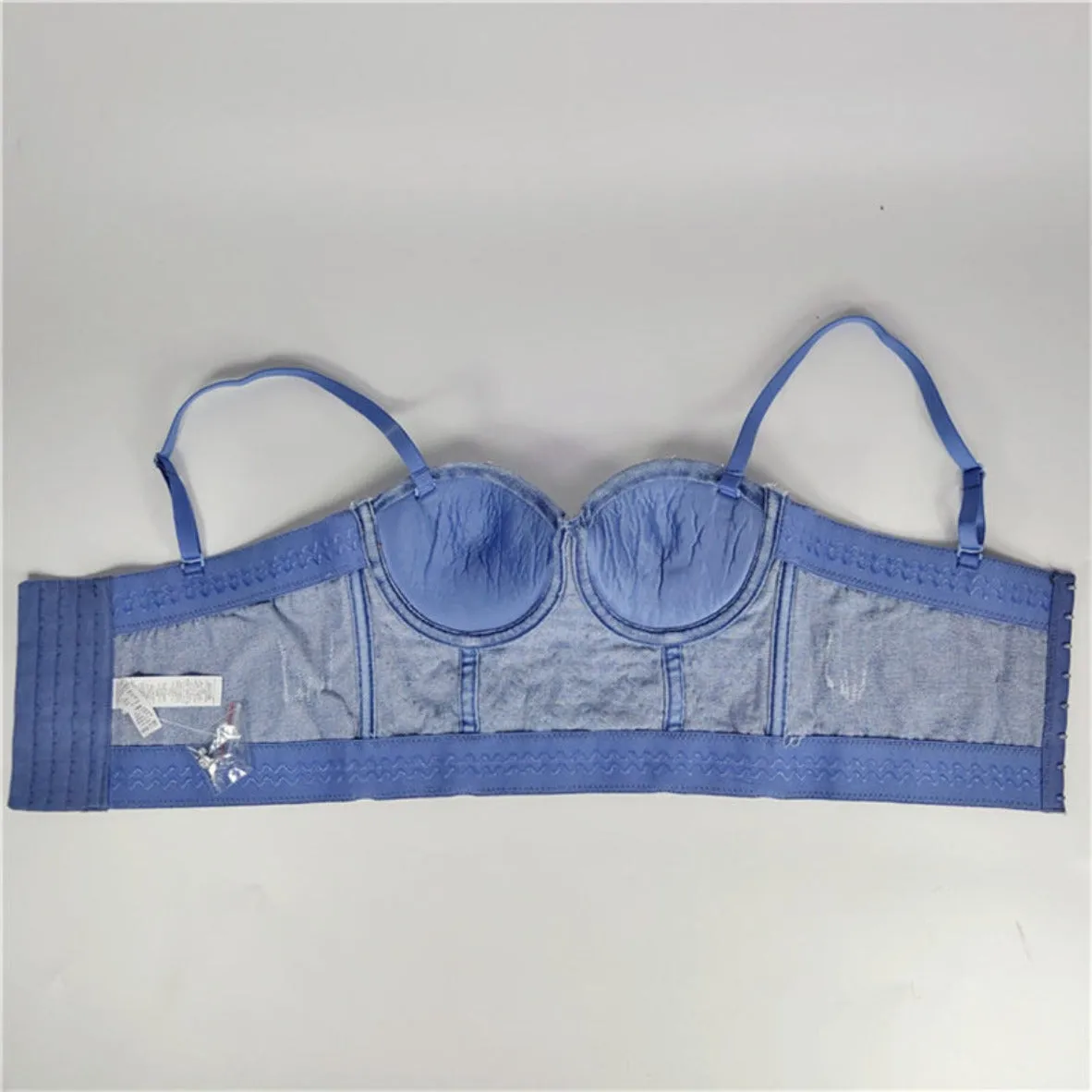 All Denim Cami Corset Top
