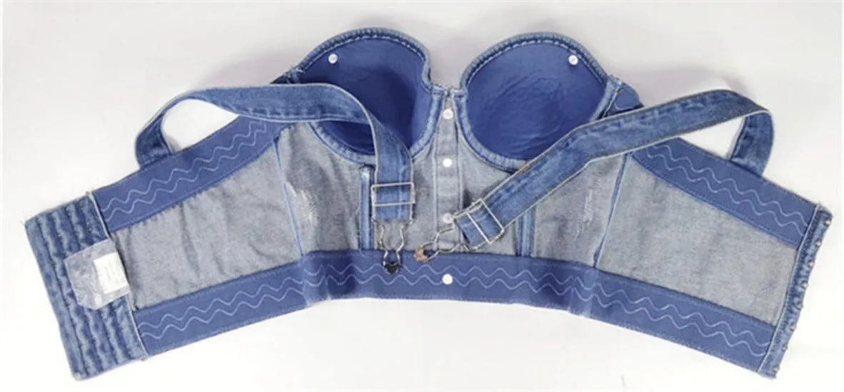 All Denim Cami Corset Top