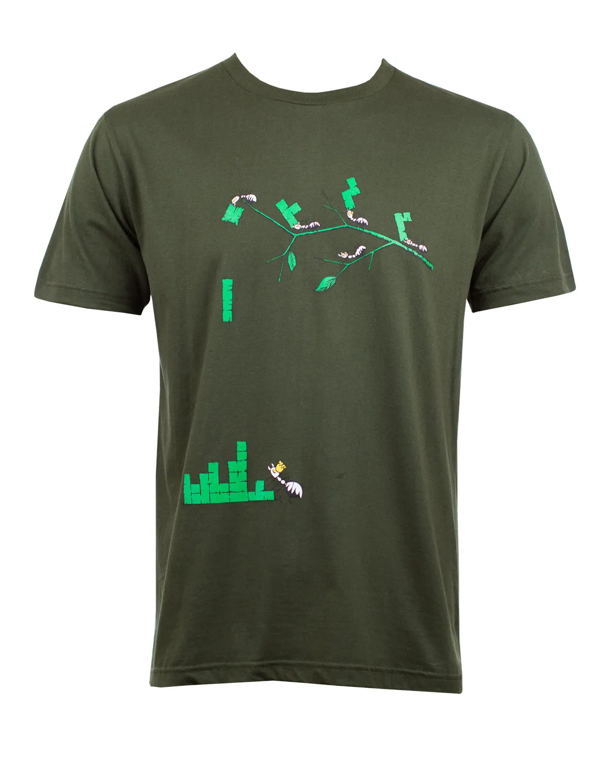 Ant's Tetris T-Shirt Army Green