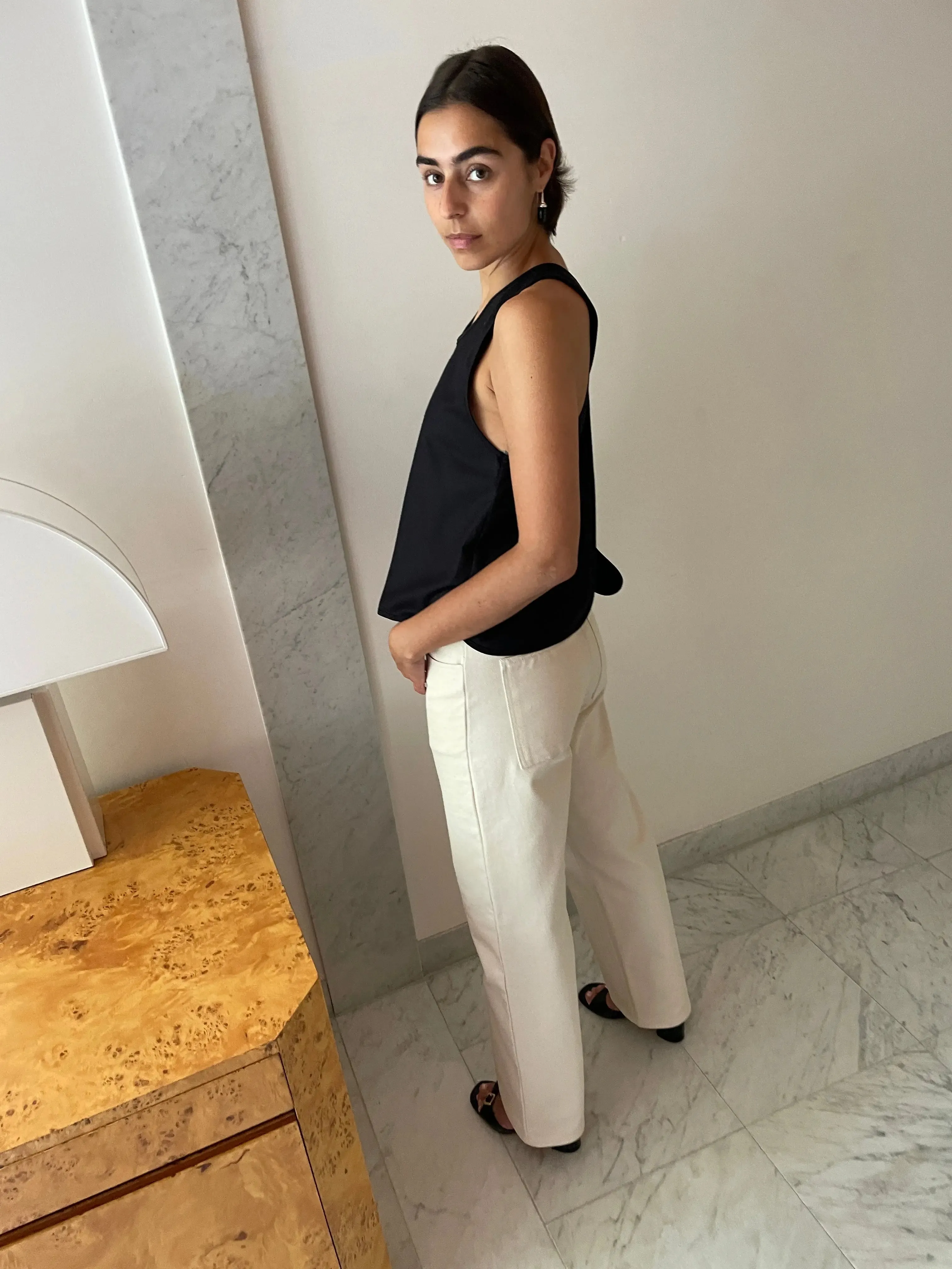 Apron Top, Black