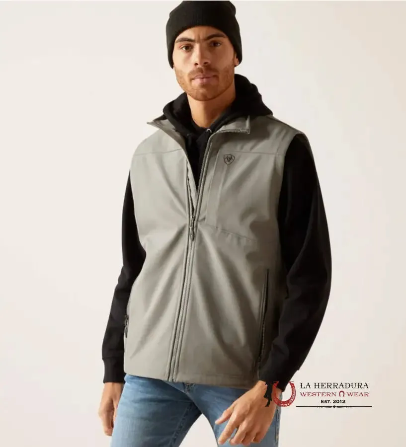 ARIAT VEST LOGO 2.0 SOFT SHELL JETTY GREY