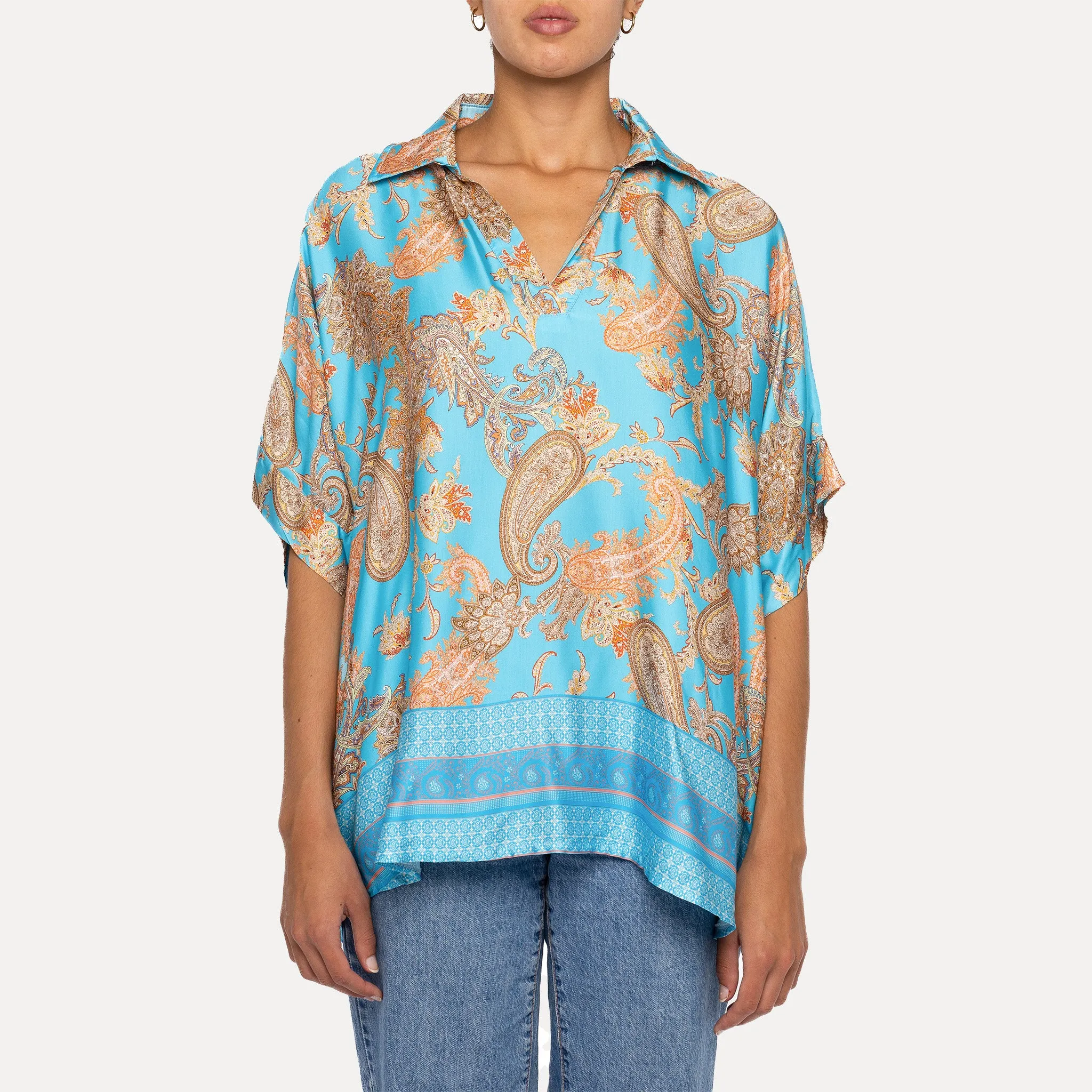 Astrid  Sight Seeing Satin Blouse