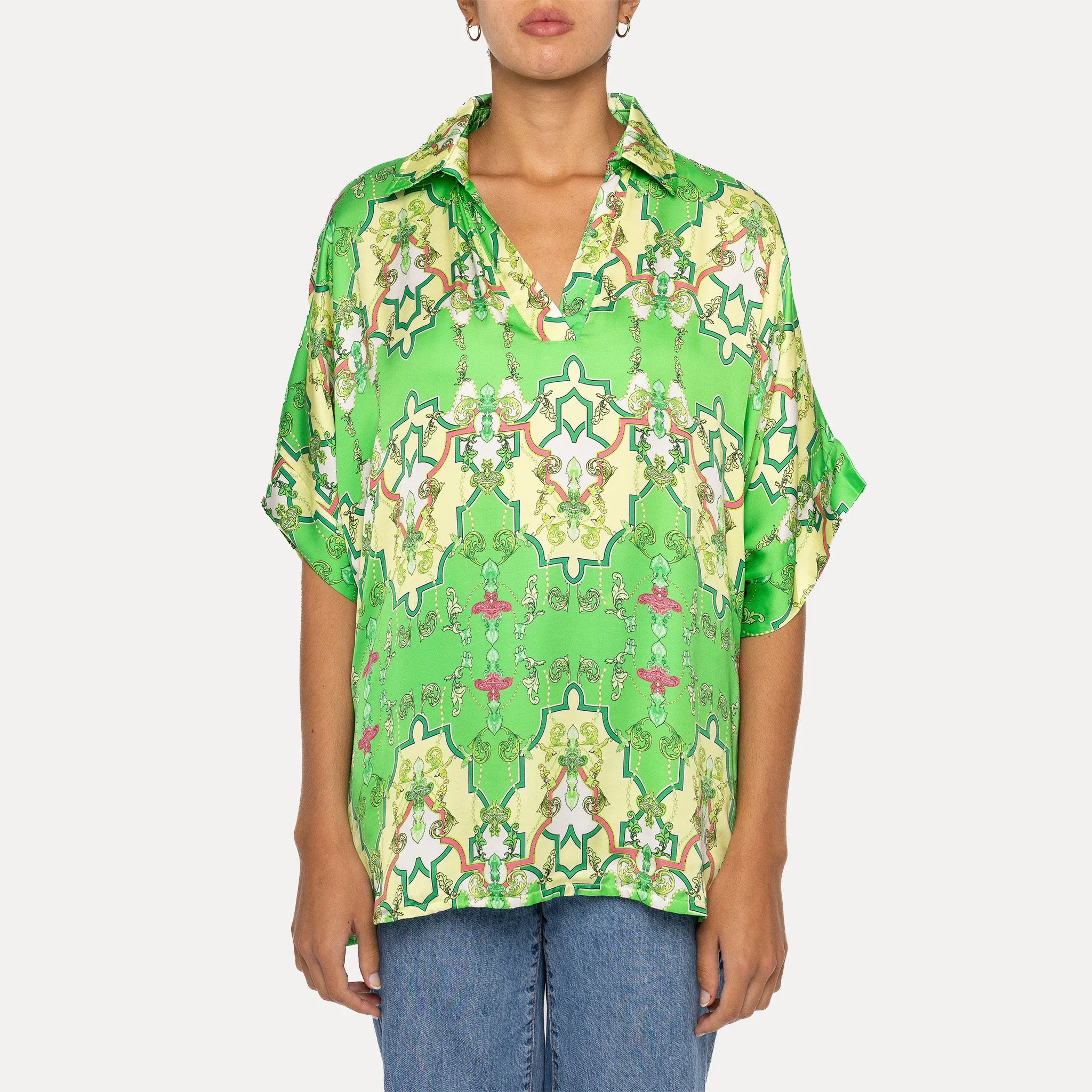 Astrid  Sight Seeing Satin Blouse