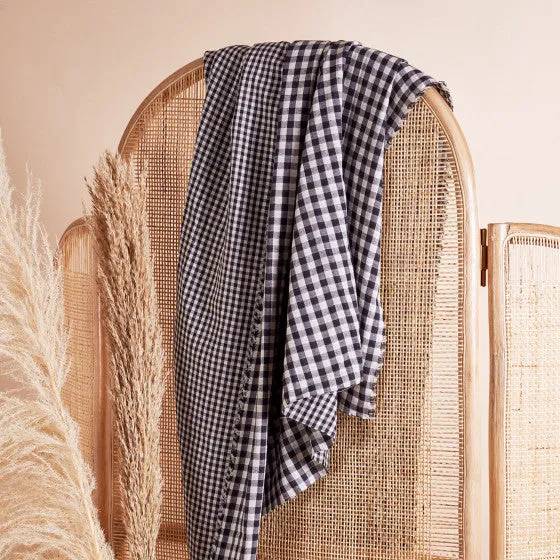 ATELIER BRUNETTE • Double Gauze Gingham Fabric • Night