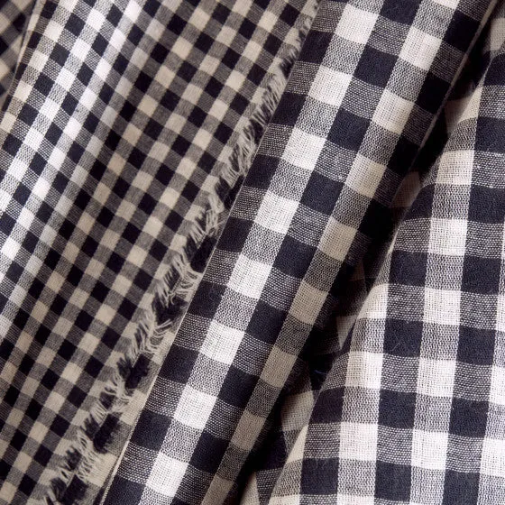 ATELIER BRUNETTE • Double Gauze Gingham Fabric • Night
