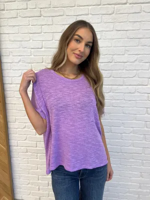 Basically Flowing Dolman Sleeve Top in Lavender