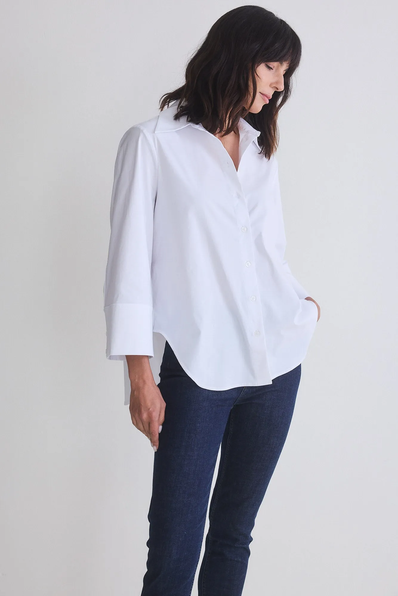 Big Picture Wide Sleeve Poplin Blouse