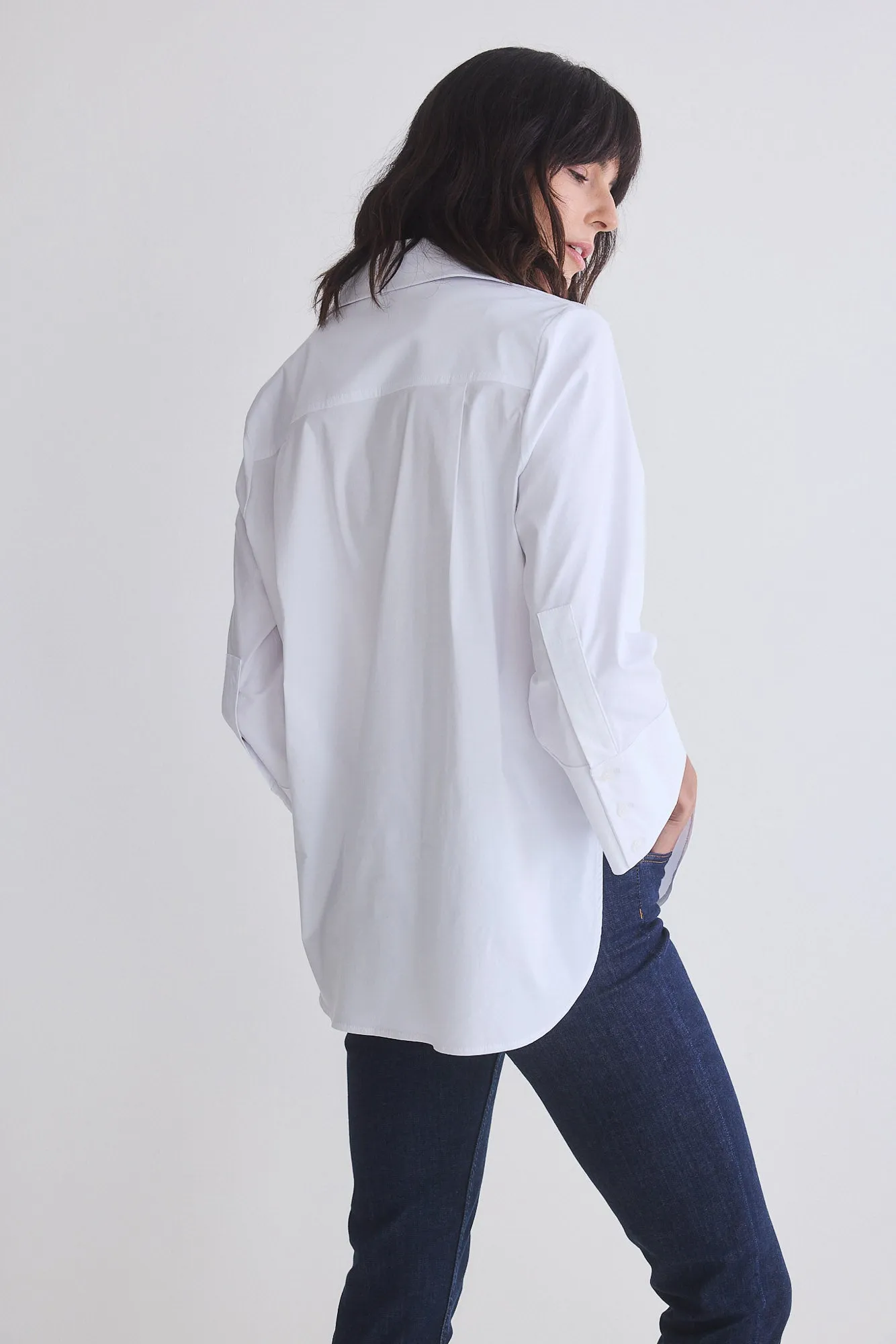 Big Picture Wide Sleeve Poplin Blouse