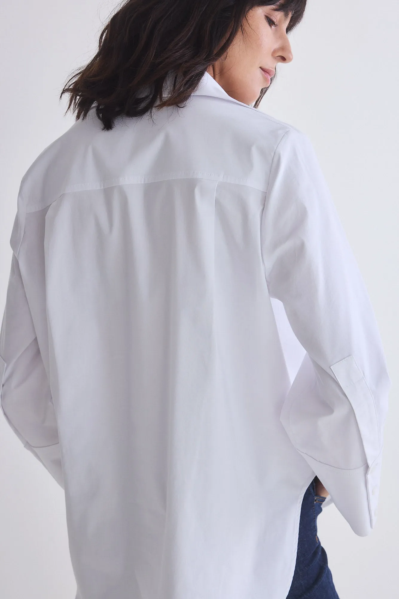 Big Picture Wide Sleeve Poplin Blouse