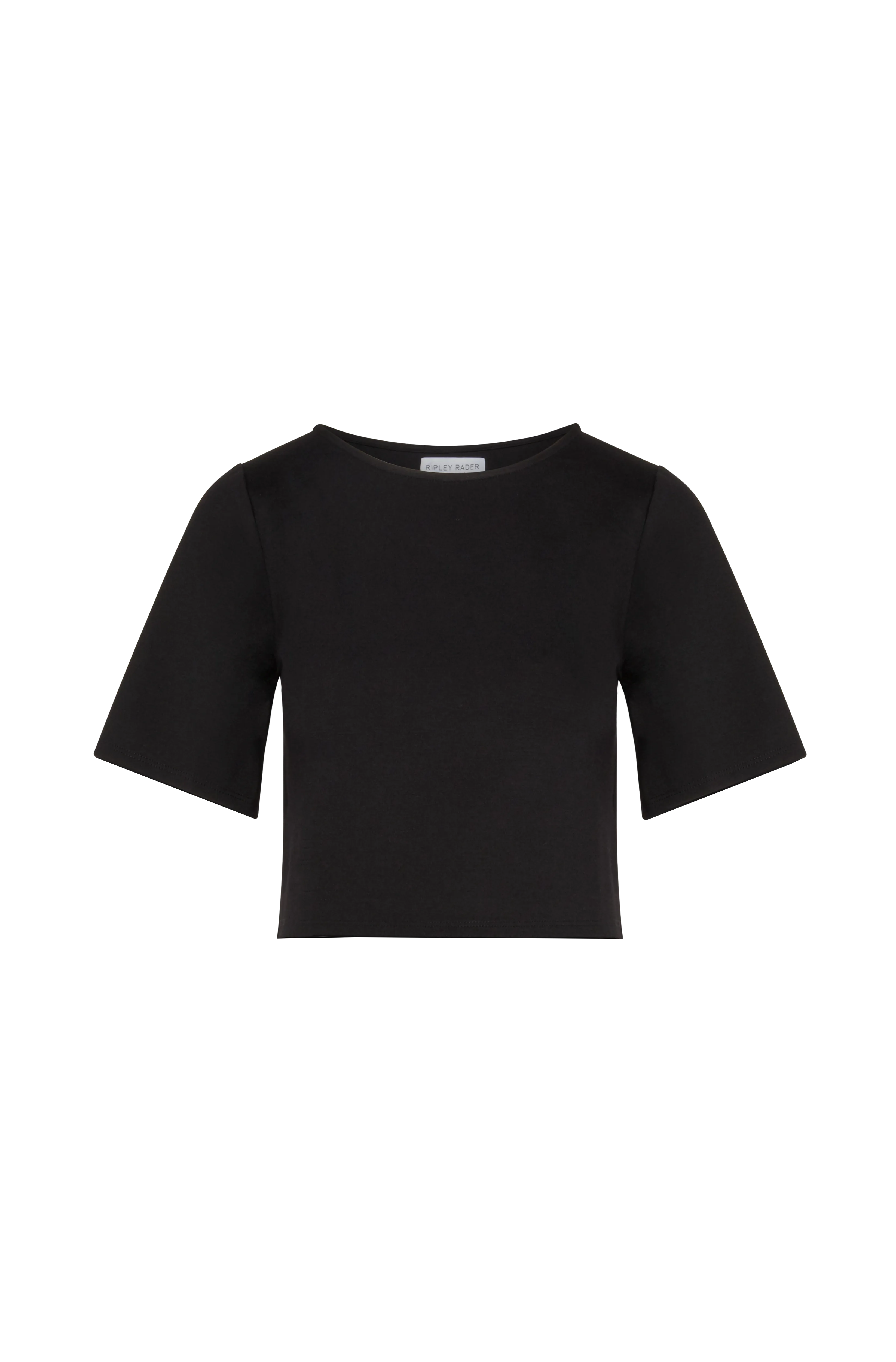 Black Ponte Short Sleeve Top