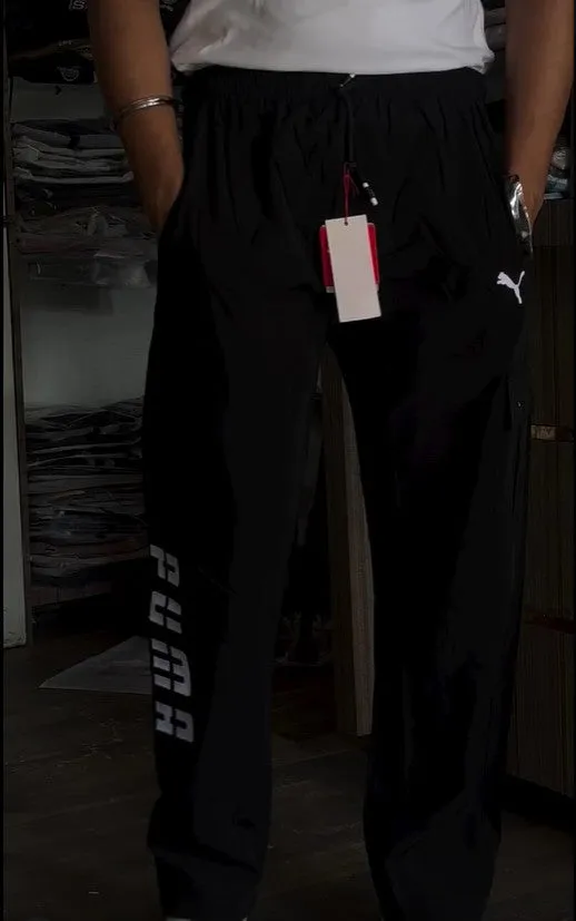 Black Trendy Convertible Bootcut Track Pant