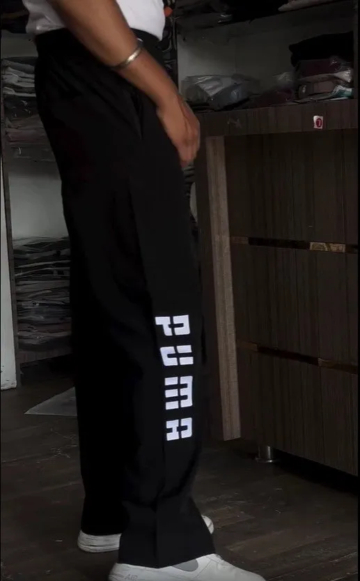 Black Trendy Convertible Bootcut Track Pant