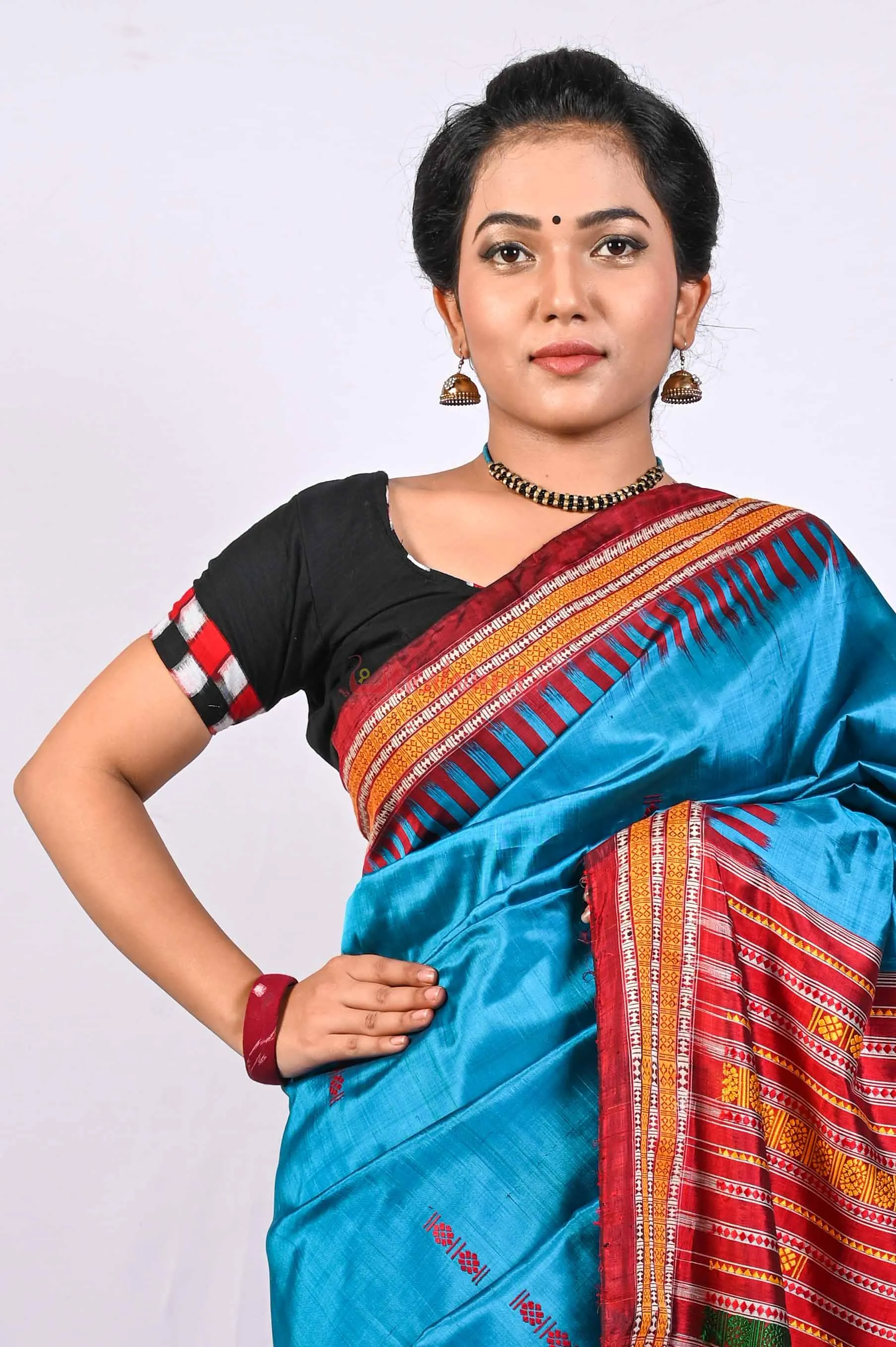 Black With Pasapali Border (Blouse)