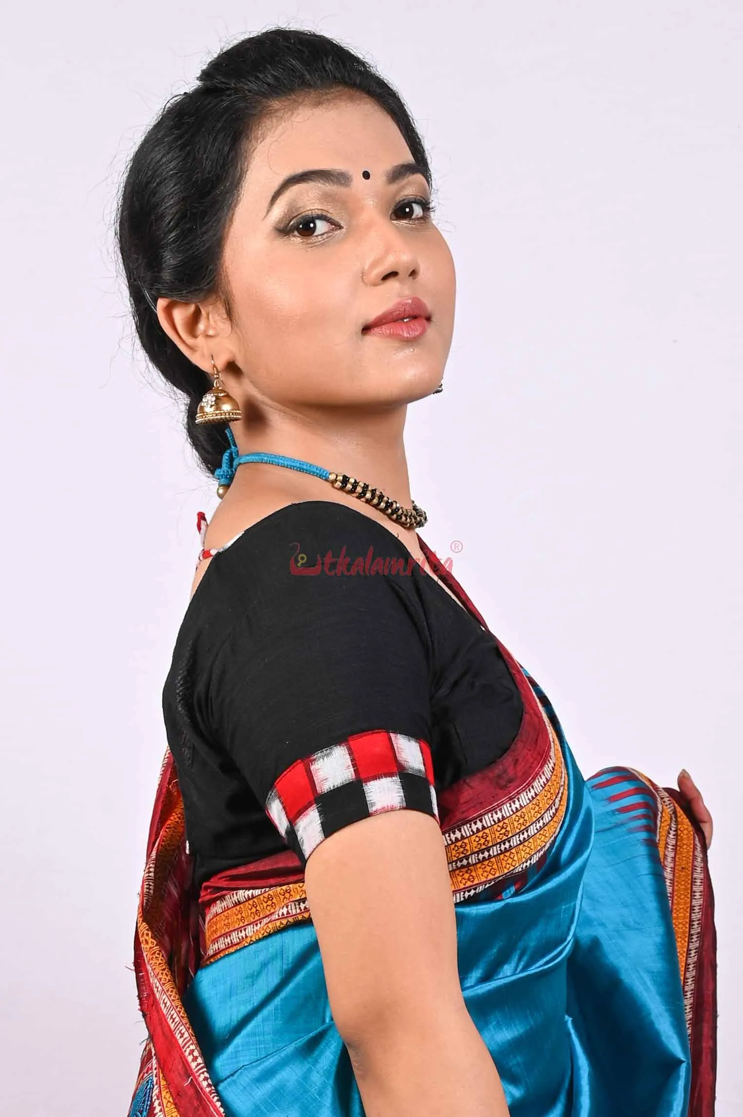 Black With Pasapali Border (Blouse)