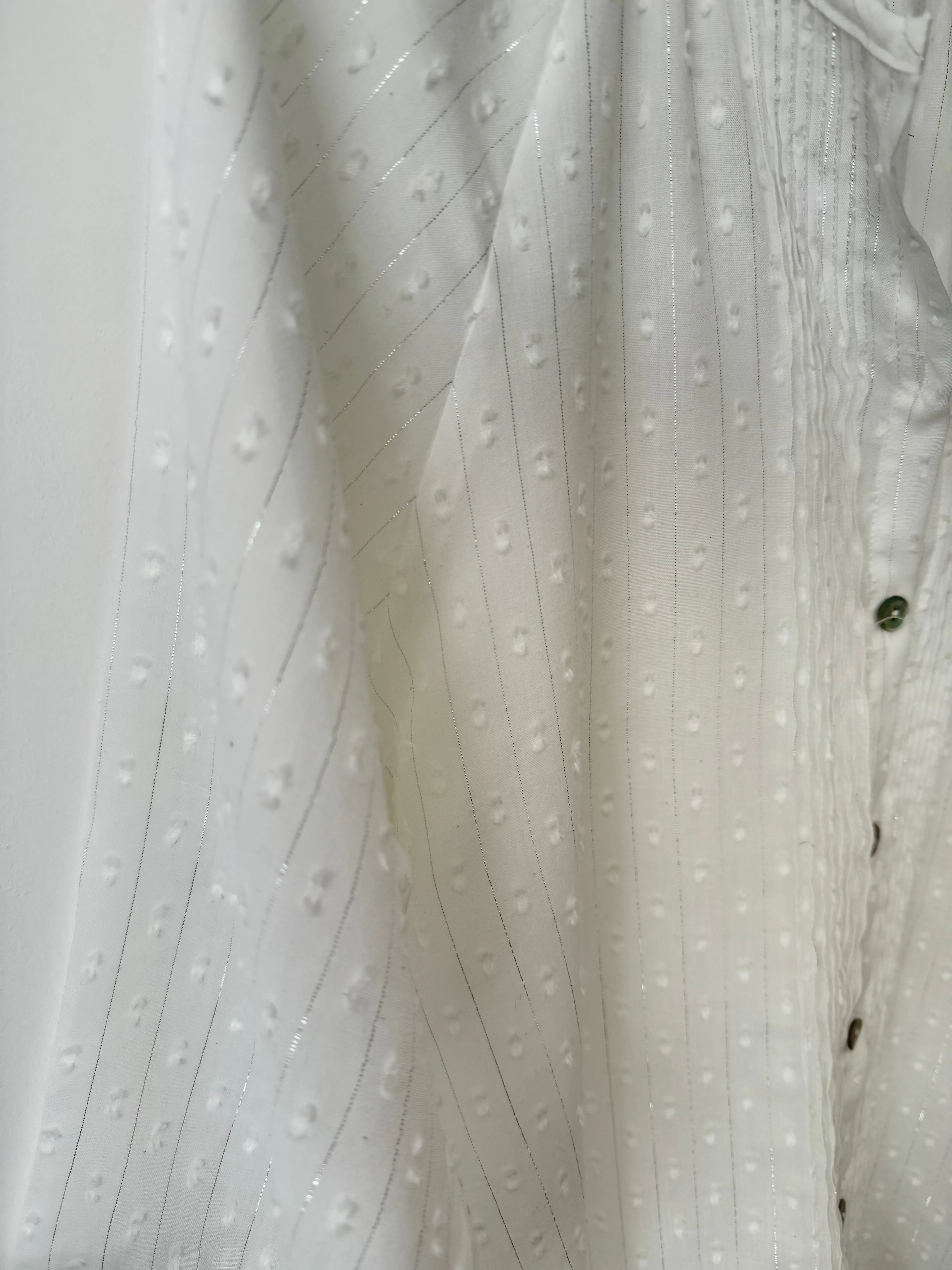 Bobble Blouse in Ivory & Silver