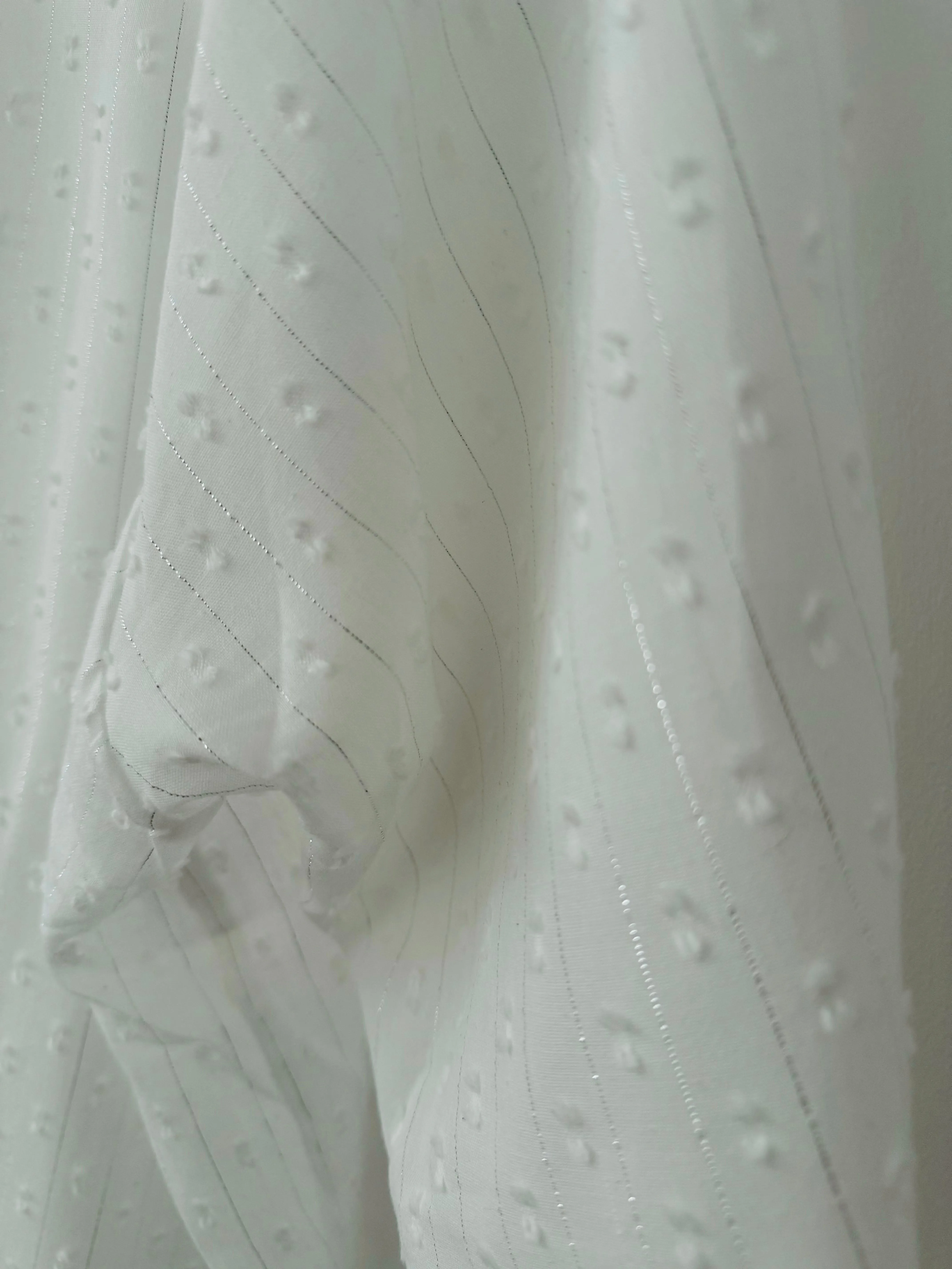 Bobble Blouse in Ivory & Silver