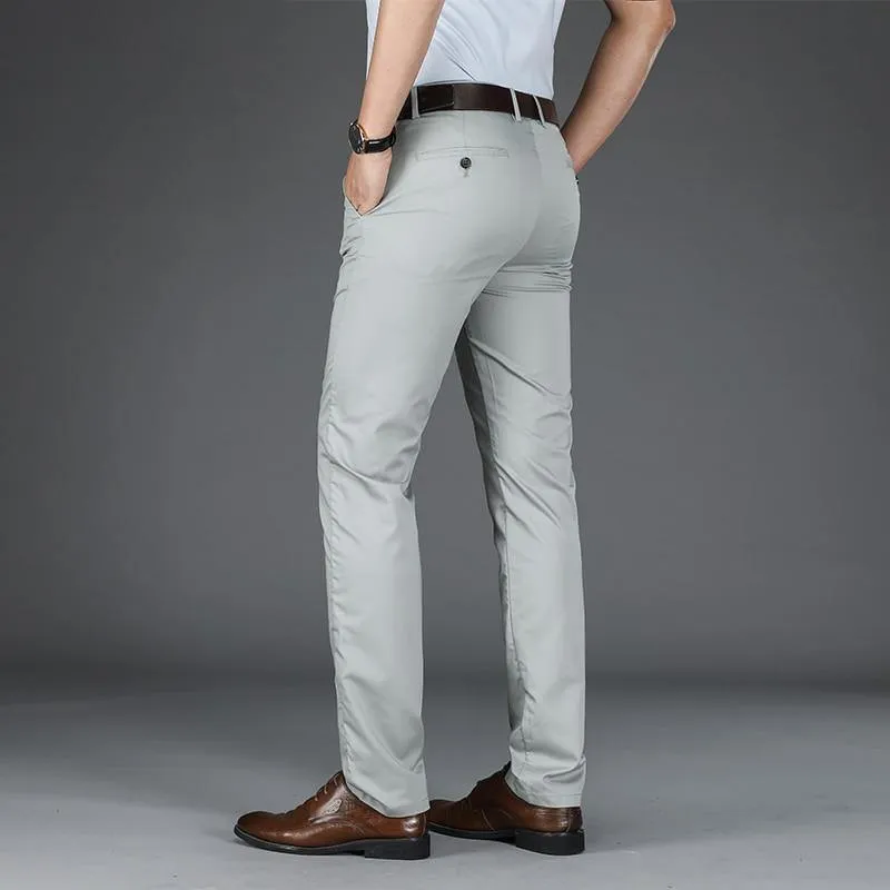 BROWON Men's Business/Formal Fiber Pants