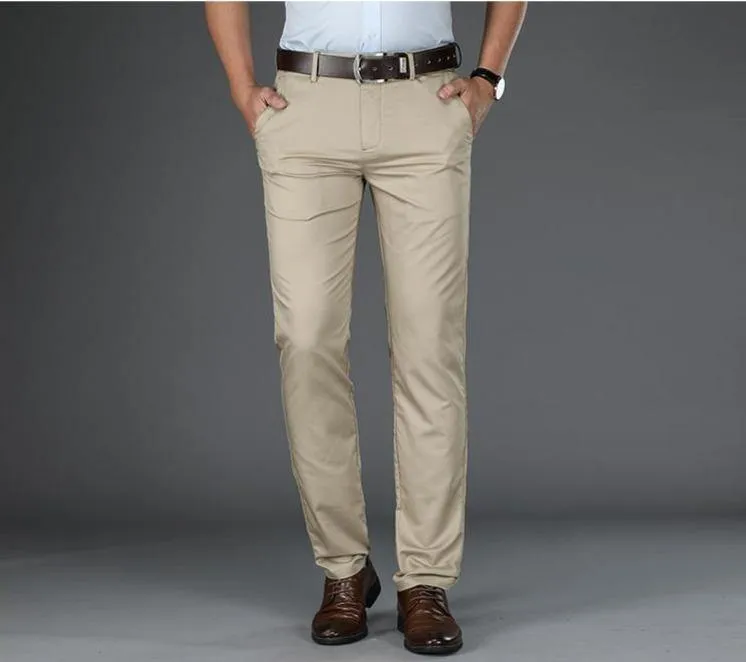 BROWON Men's Business/Formal Fiber Pants