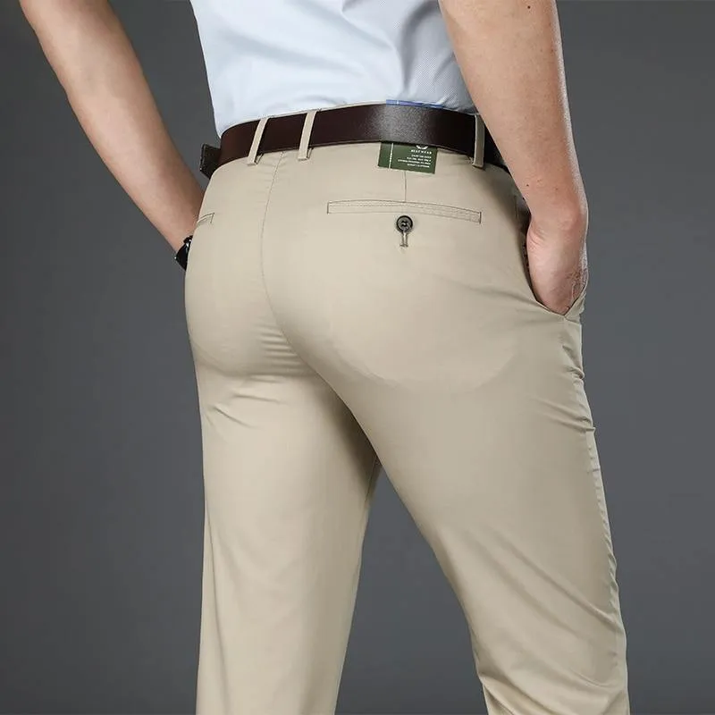 BROWON Men's Business/Formal Fiber Pants