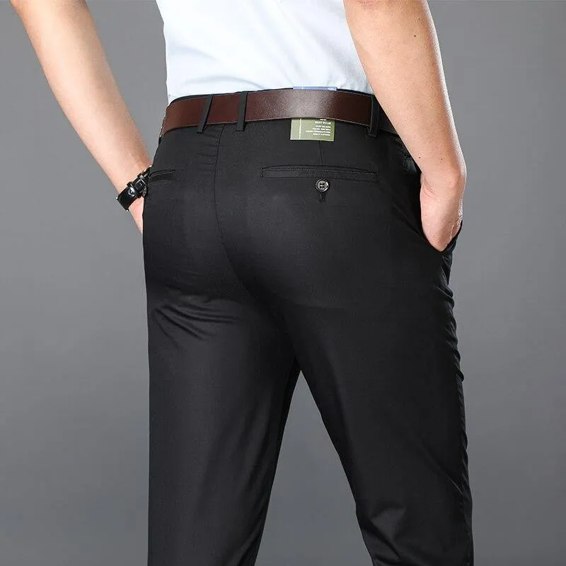 BROWON Men's Business/Formal Fiber Pants