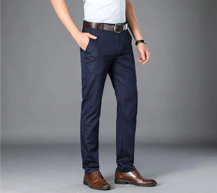 BROWON Men's Business/Formal Fiber Pants