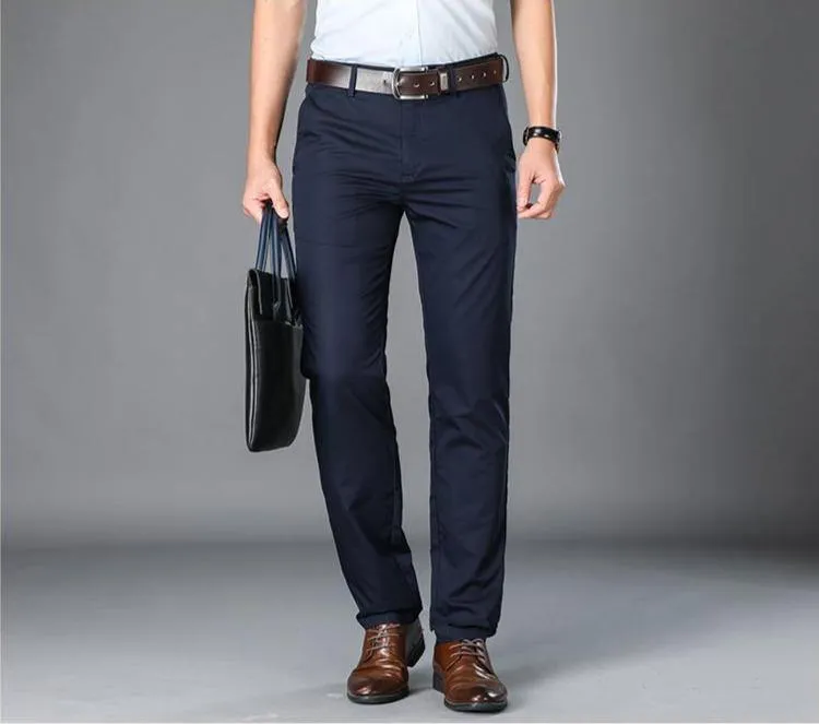 BROWON Men's Business/Formal Fiber Pants