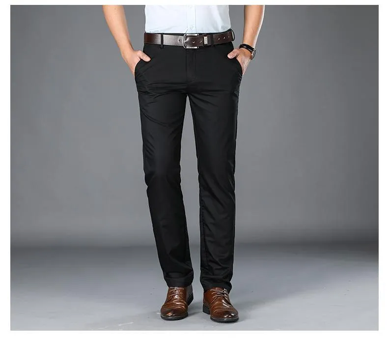 BROWON Men's Business/Formal Fiber Pants