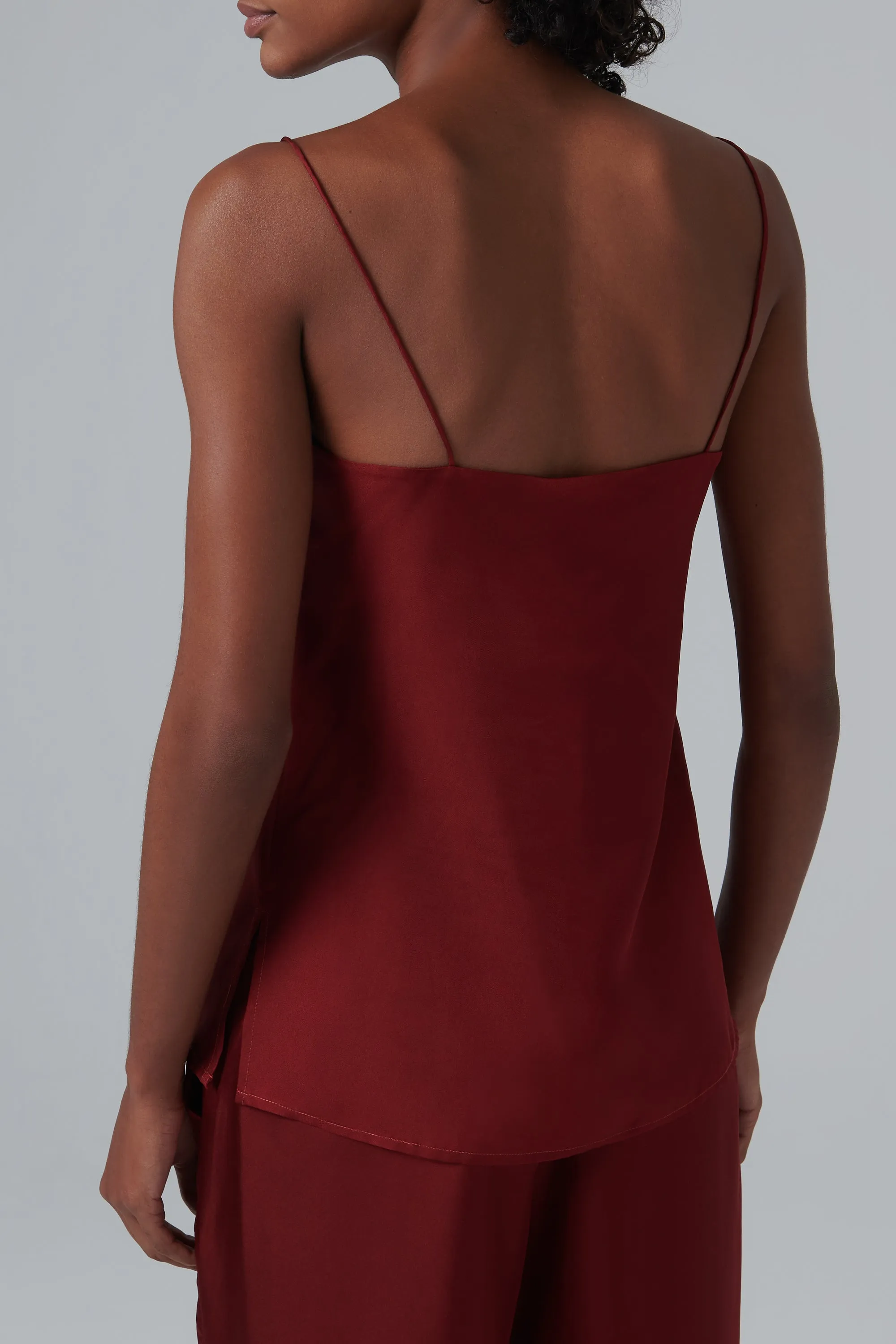 Burgundy Tulum Silk Cami