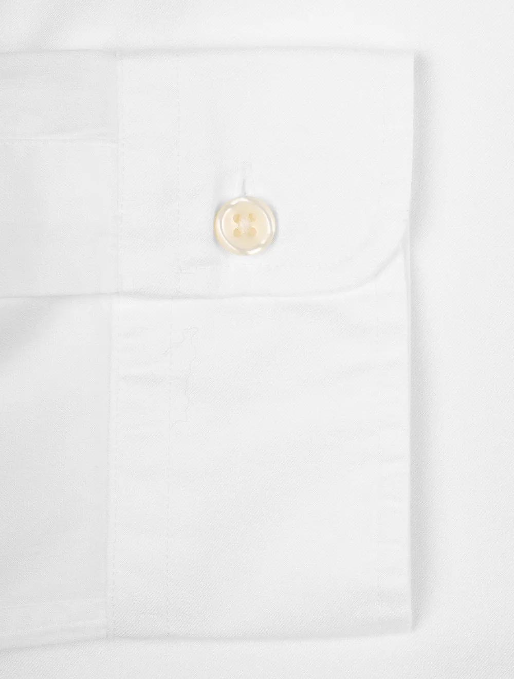 Buttondown Long Sleeve Twill Shirt Off White