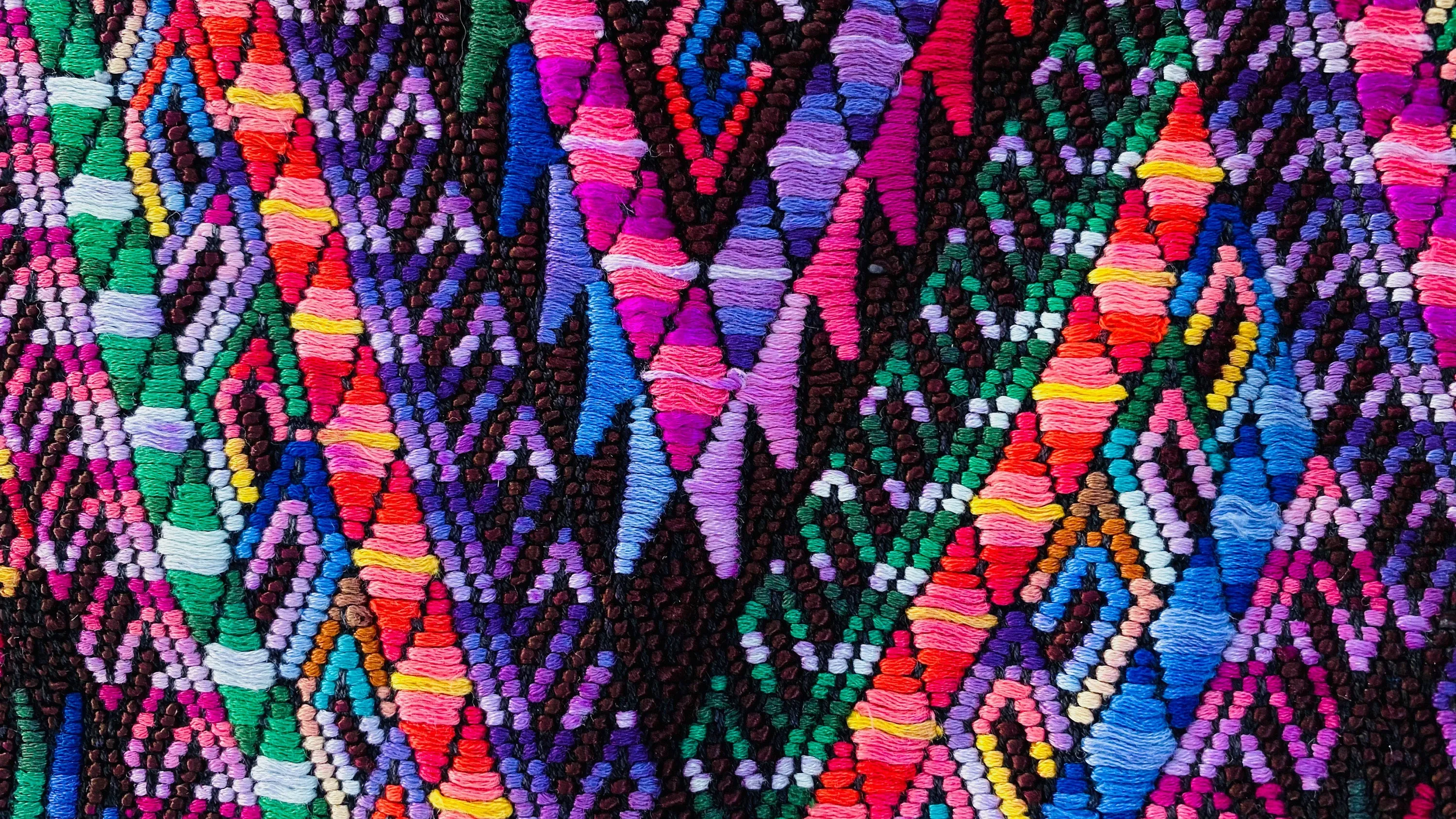 Ceremonial Guatemalan Huipil. Silk & Cotton Chichicastenango.
