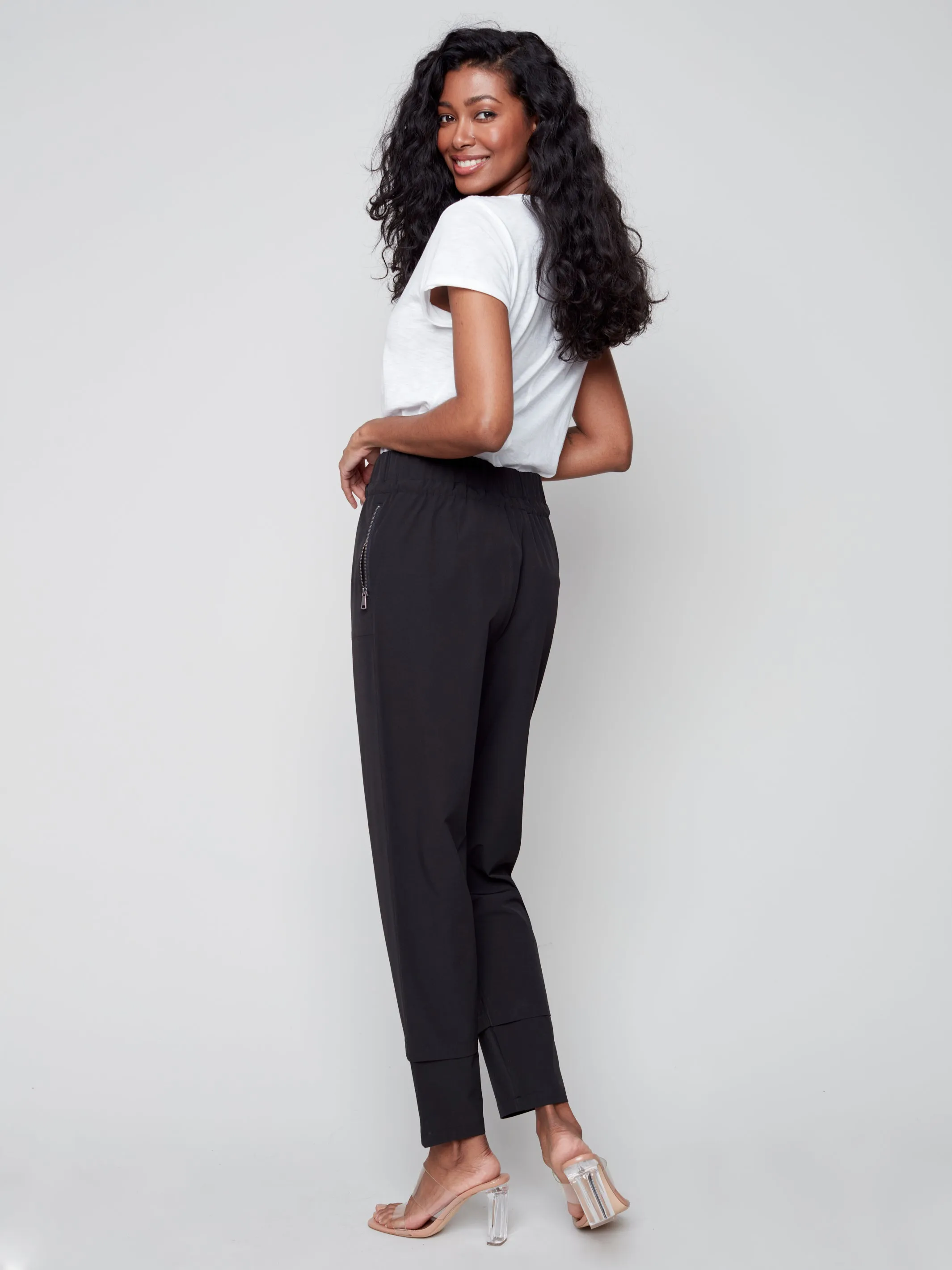 Charlie B Spring/Summer 2023-C5310S -141B-Pants -Black