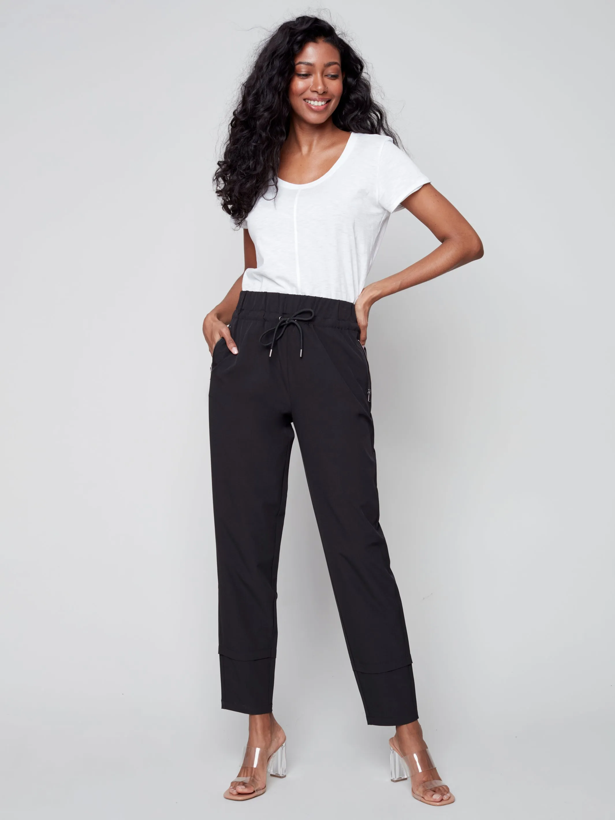 Charlie B Spring/Summer 2023-C5310S -141B-Pants -Black