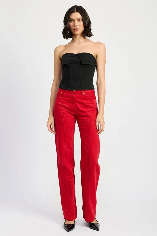 Claire Fold Over Corset Top