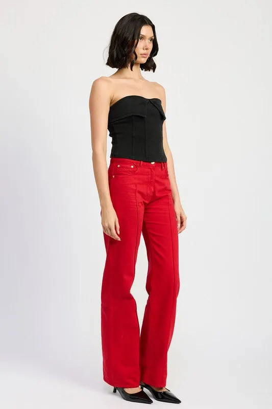 Claire Fold Over Corset Top