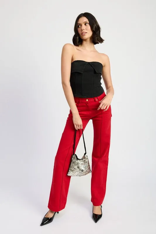 Claire Fold Over Corset Top