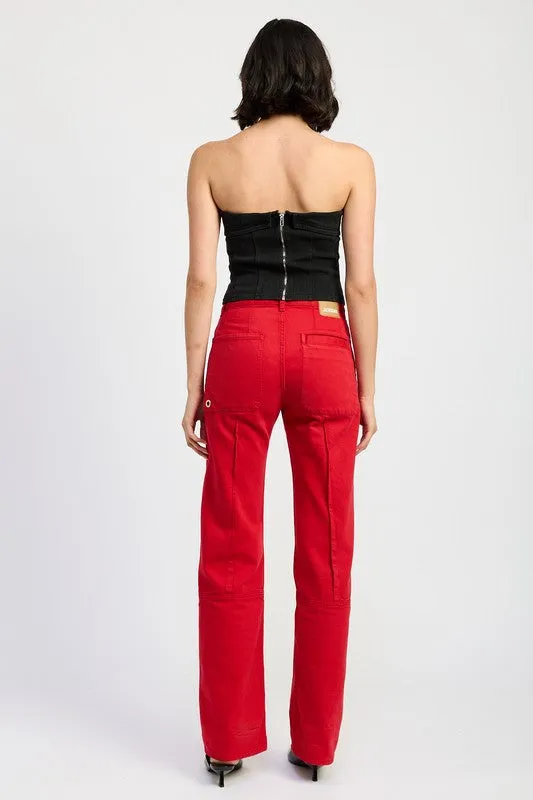 Claire Fold Over Corset Top