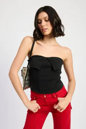 Claire Fold Over Corset Top