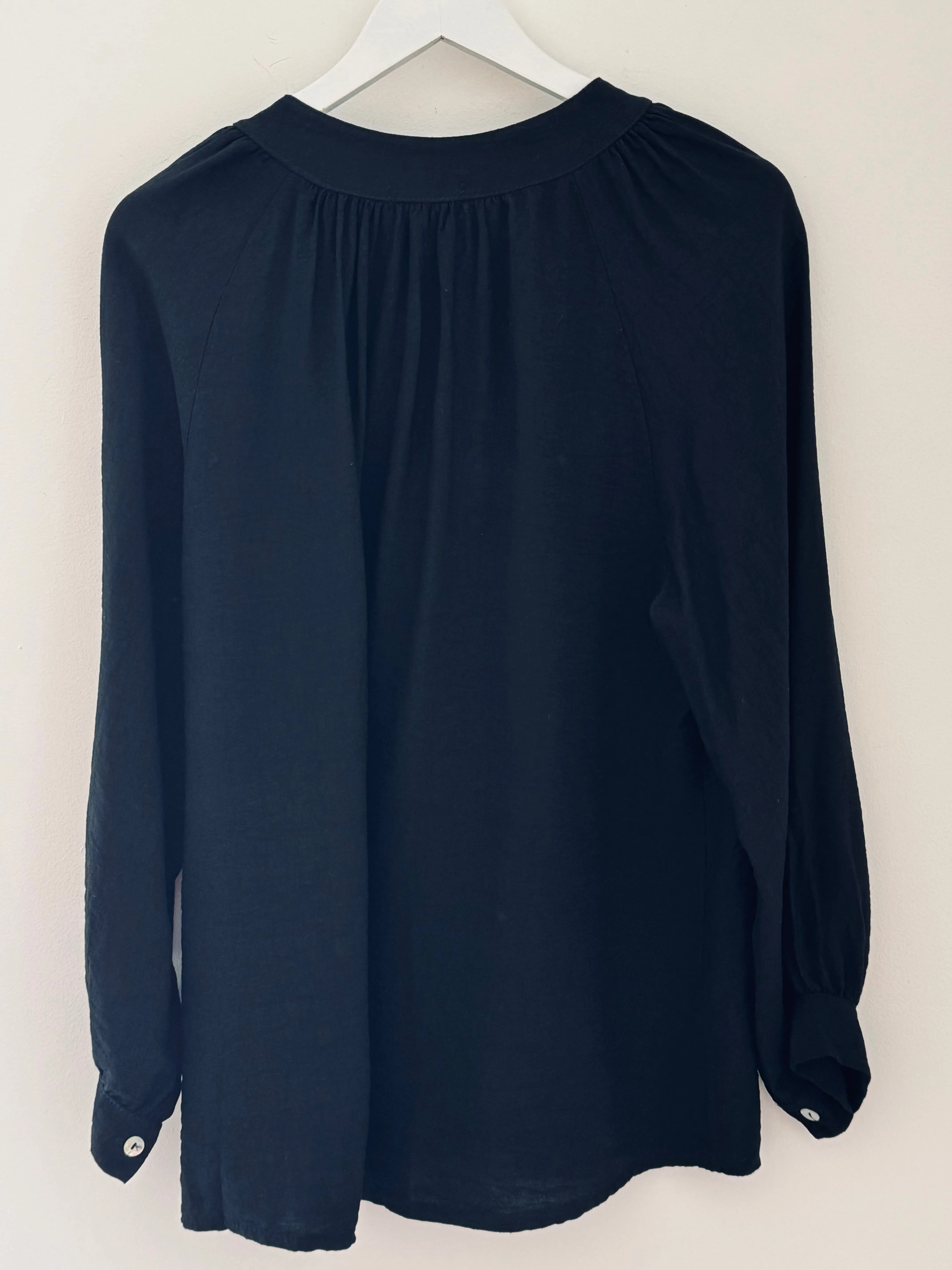 Classic Crepe Blouse in Black